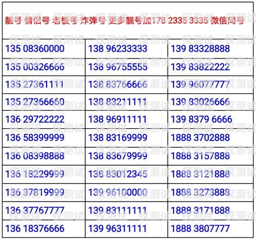 武漢電銷卡靚號回收電話，讓您的號碼價值最大化武漢電銷卡靚號回收電話號碼